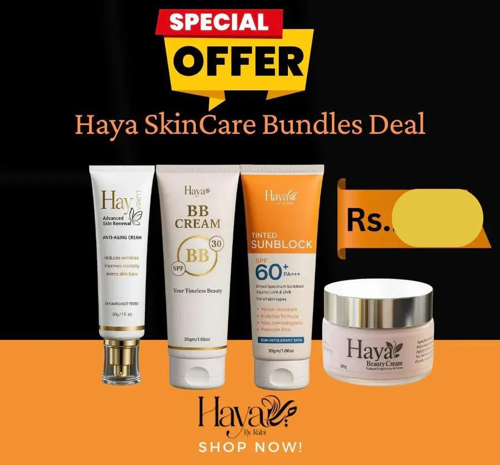 5 in 1 Makeup & Skincare Bundle - BB Cream, Sunblock, Night Cream & Whitening Cream