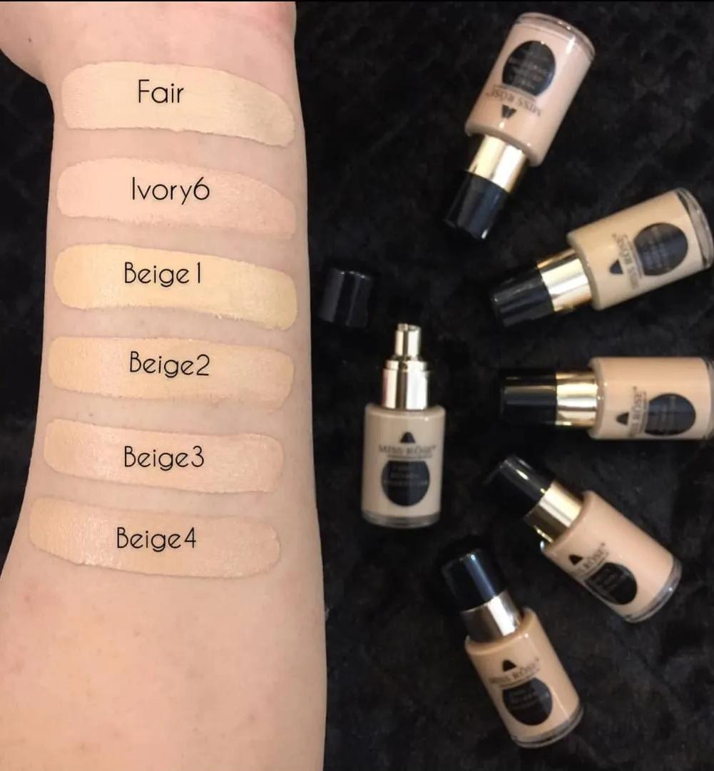 Miss Rose Purely Natural Foundation - High Coverage Matte 24 Hours