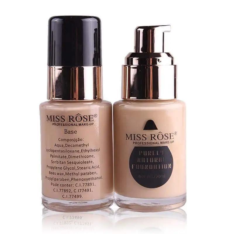 Miss Rose Purely Natural Foundation - High Coverage Matte 24 Hours