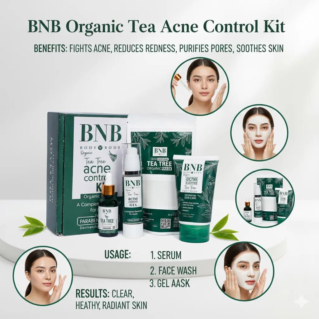 Tea Tree Acne Treatment Facial Kit - Complete 4-Step Skincare Routine