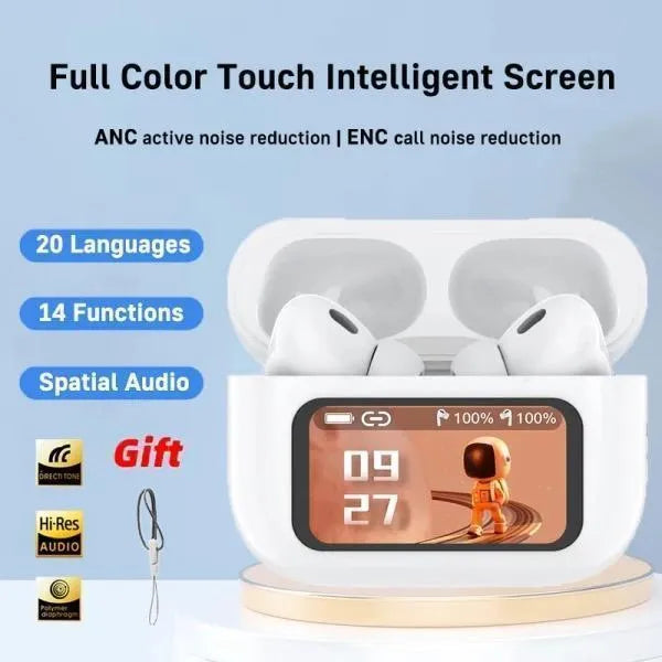 Wireless Bluetooth 5.3 Airpods with Noise Cancellation - White