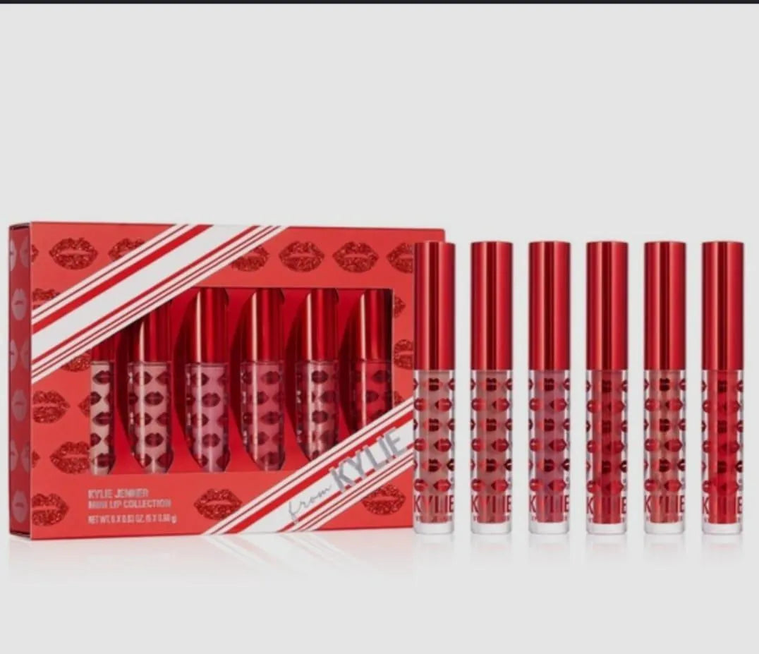 High Pigmented Lip Gloss Pack of 6 Kylie Branded Premium Lip stains