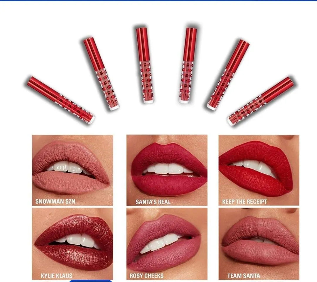 High Pigmented Lip Gloss Pack of 6 Kylie Branded Premium Lip stains