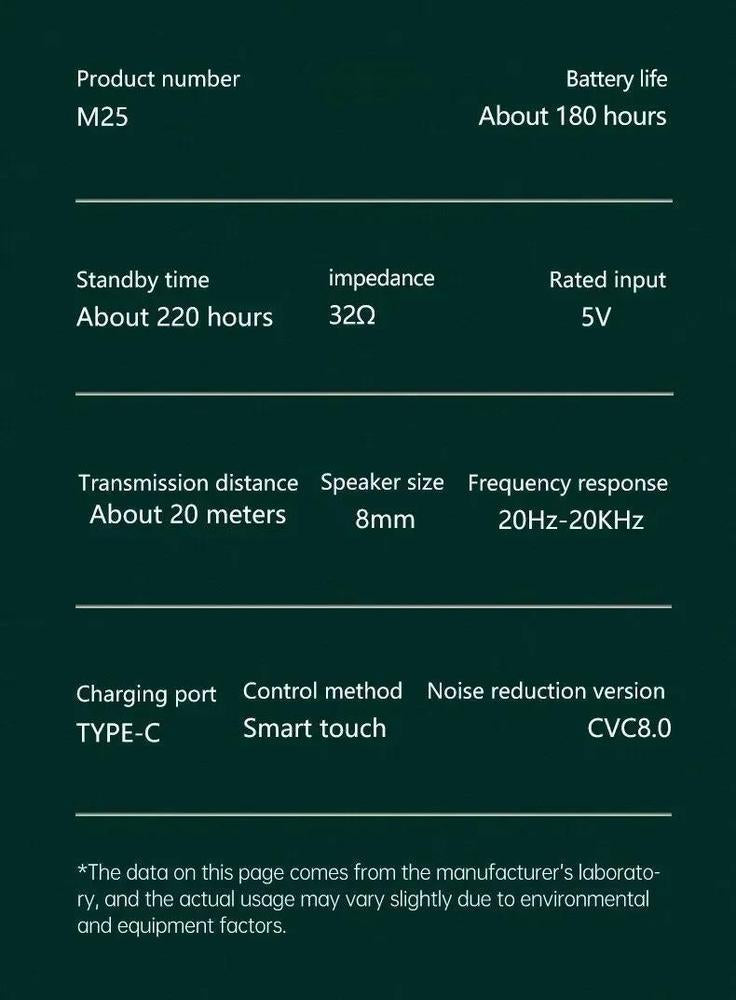 Bluetooth 5.3 Wireless Earbuds - 850mAh ANC Noise-Cancelling with Voice Assistant